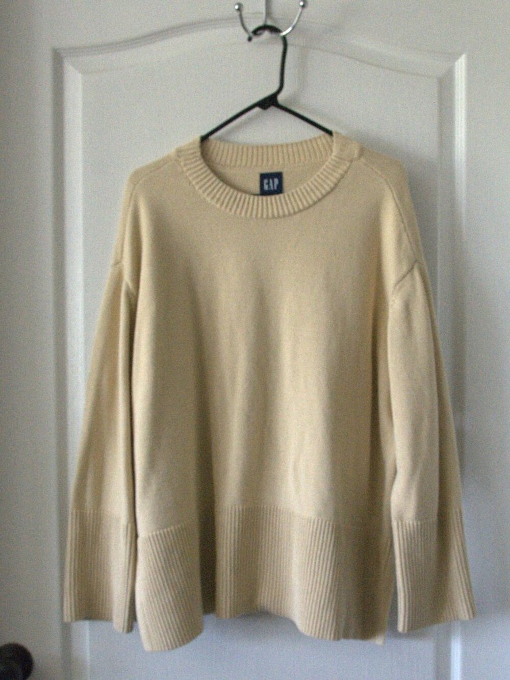 Gap Women's Crewneck Sweater Chunky Ribbed Collar size XXL/Cream